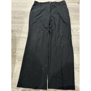 Ann Taylor Loft Womens Pants Black Stretch Zip Career Dress Pants | Size 12